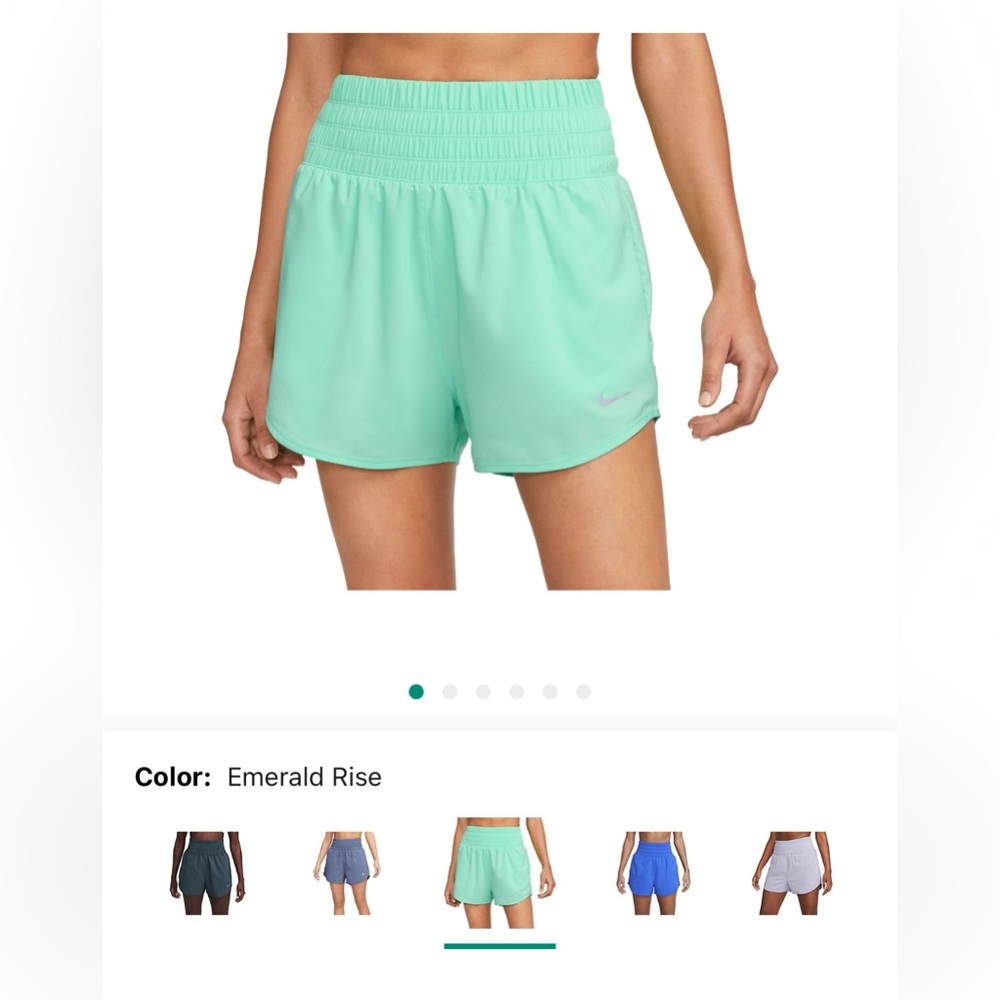Nike One Women's Dri-FIT Ultra High-Waisted 3" Brief-Lined Shorts. Size small.
